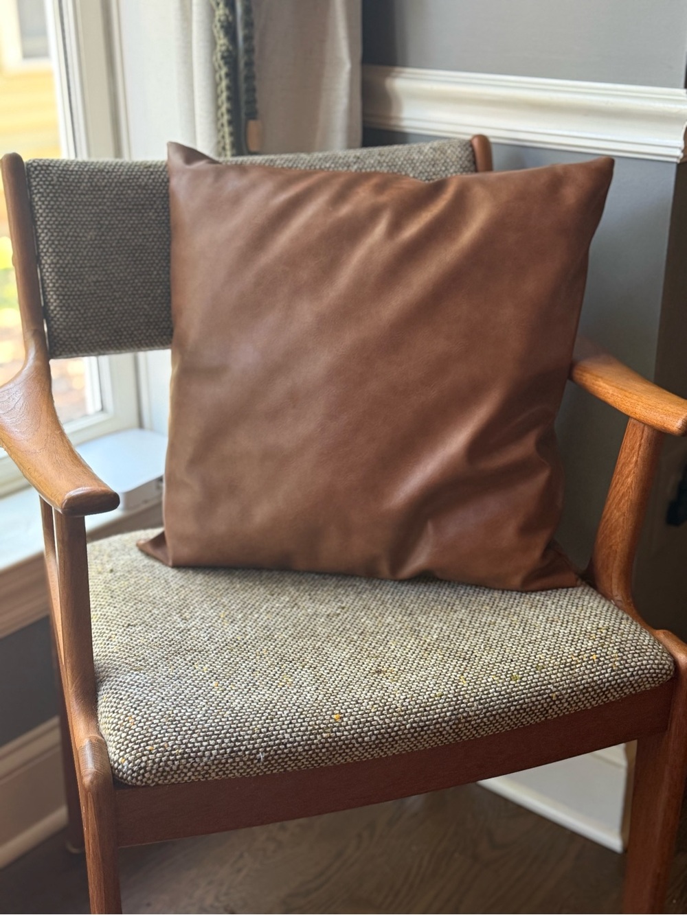 18x18’ Faux Leather Pillow Covers | Set of 2